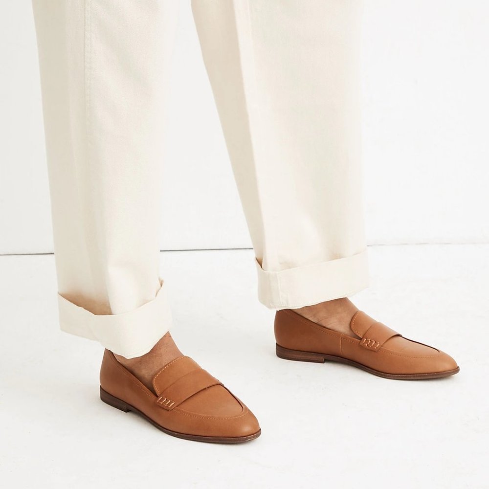 Madewell Tan Leather Loafers